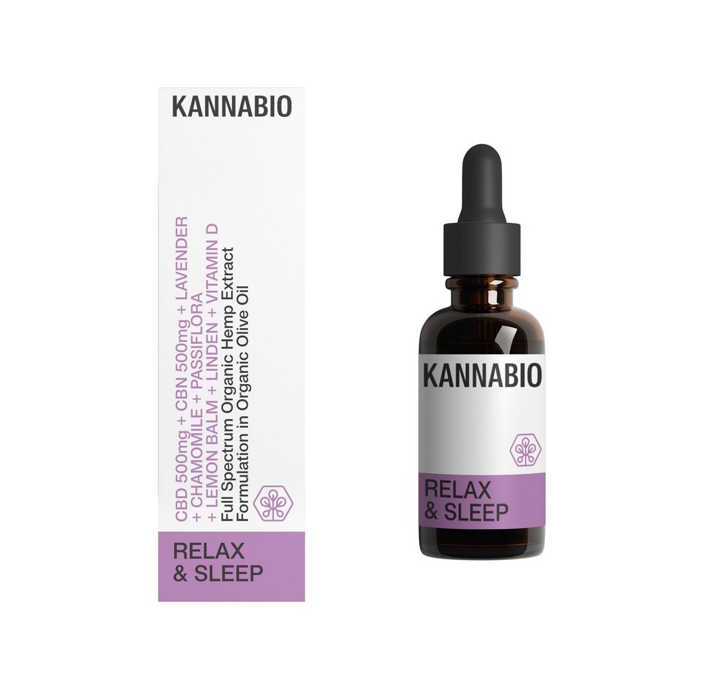 Kannabio Relax & Sleep CBD 500mg + CBN 500mg 10ml