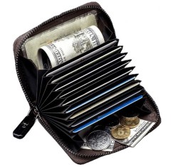 Ανδρικό Δερμάτινο Πορτοφόλι Καρτοθήκη Bull Captain KB-05 Καφέ