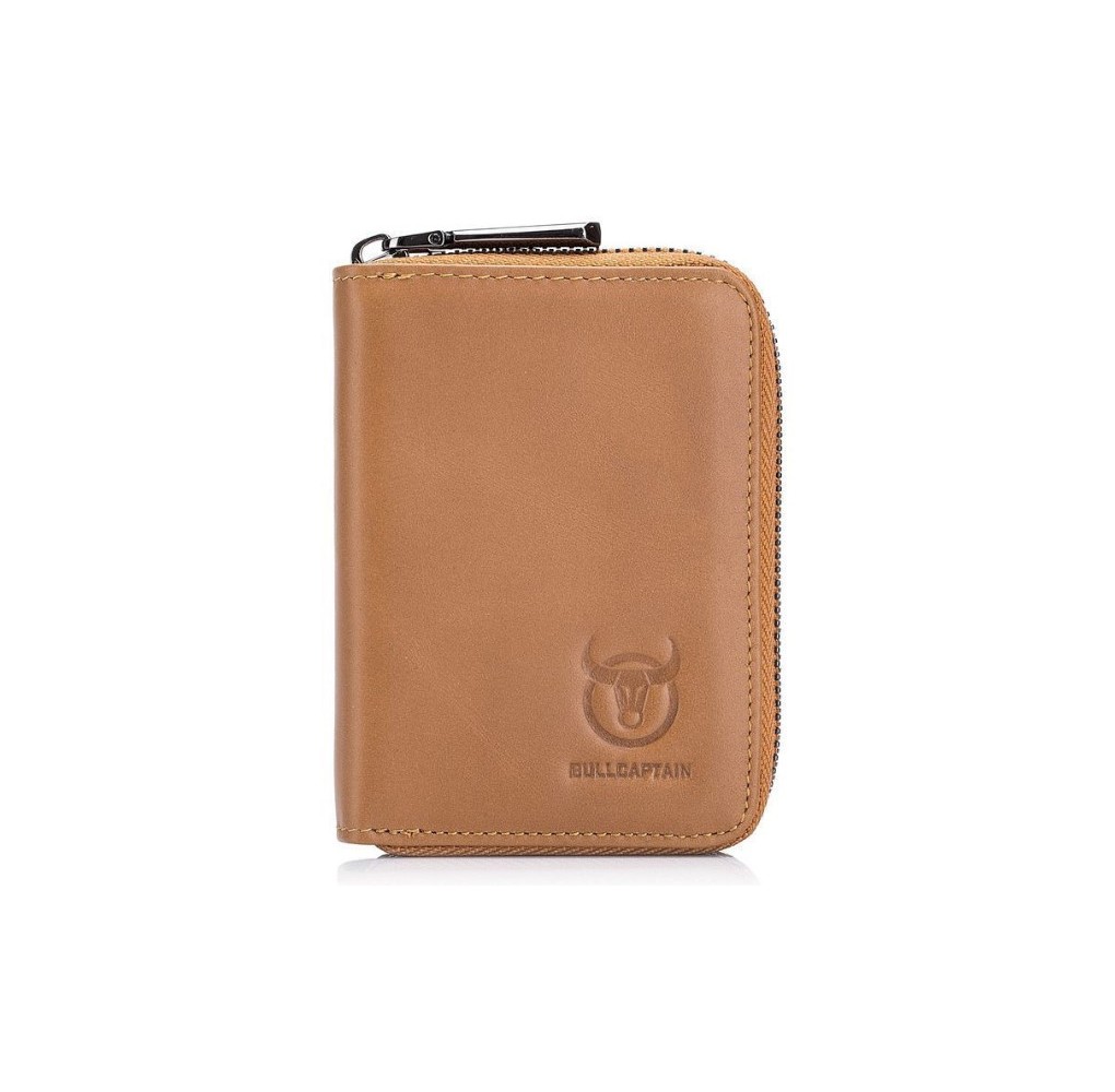 Ανδρικό Δερμάτινο Πορτοφόλι Καρτοθήκη Bull Captain KB-05 Καφέ Ανοικτό