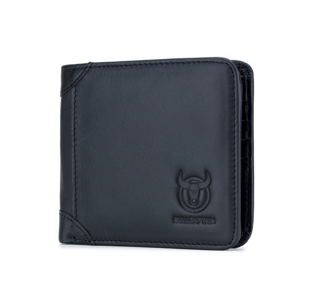 Ανδρικό Δερμάτινο Πορτοφόλι Bull Captain QB-031 Μαύρο