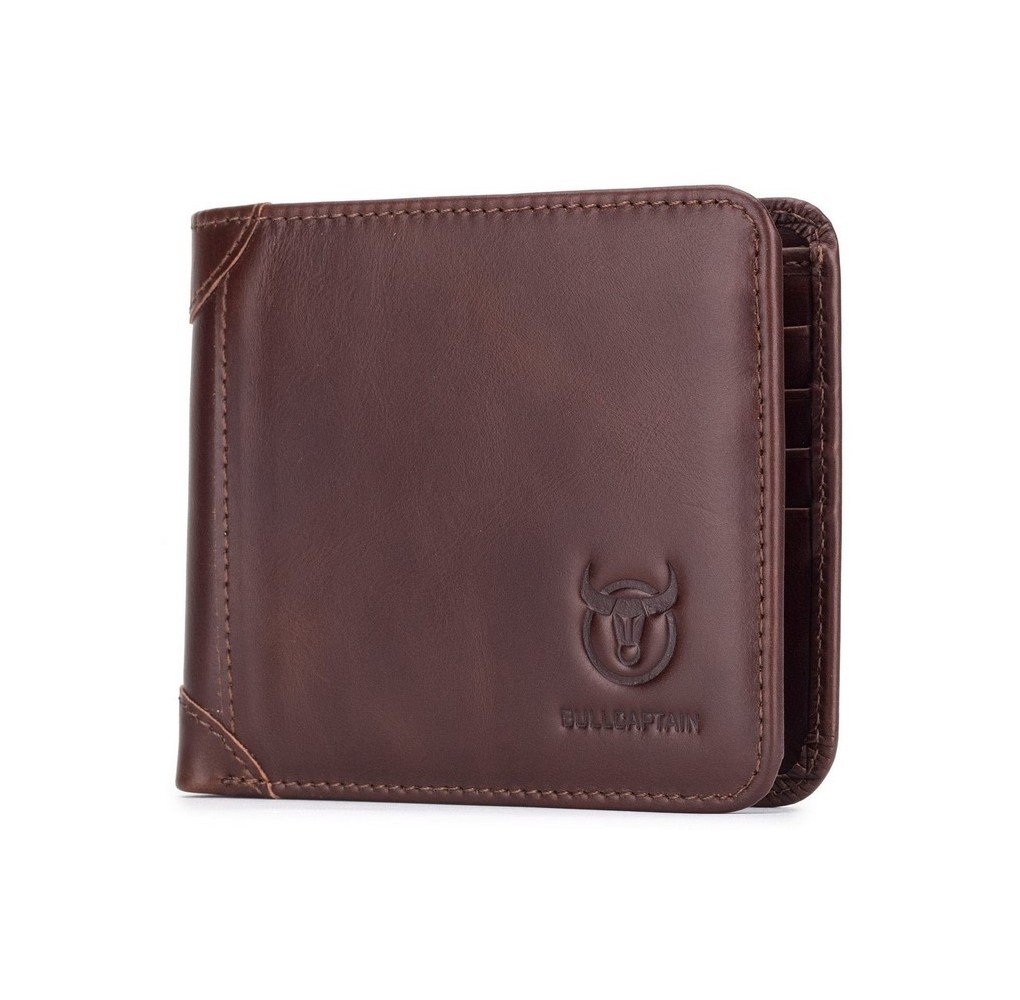 Ανδρικό Δερμάτινο Πορτοφόλι Bull Captain QB-031 Καφέ