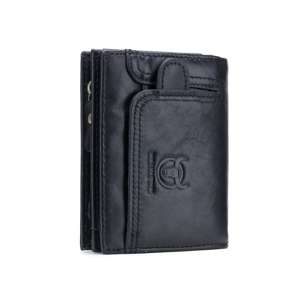Ανδρικό Δερμάτινο Πορτοφόλι Bull Captain QB037 Μαύρο