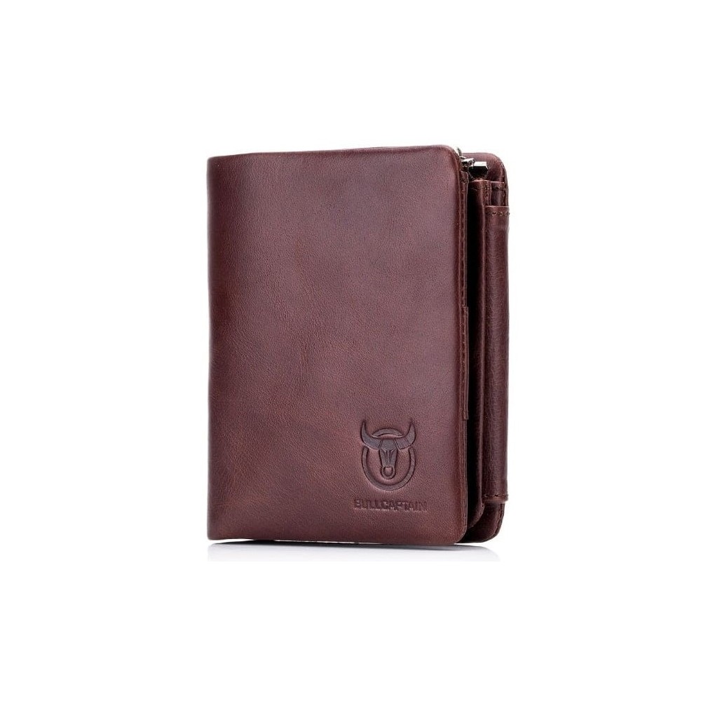 Ανδρικό Δερμάτινο Πορτοφόλι Bull Captain QB-02 Καφέ