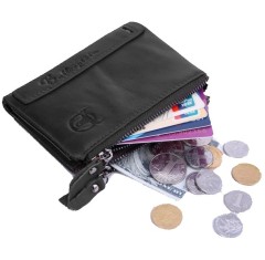 Ανδρικό Δερμάτινο Πορτοφόλι Bull Captain QB-06 Μαύρο