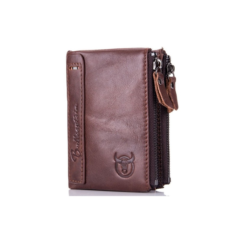 Ανδρικό Δερμάτινο Πορτοφόλι Bull Captain QB-06 Καφέ