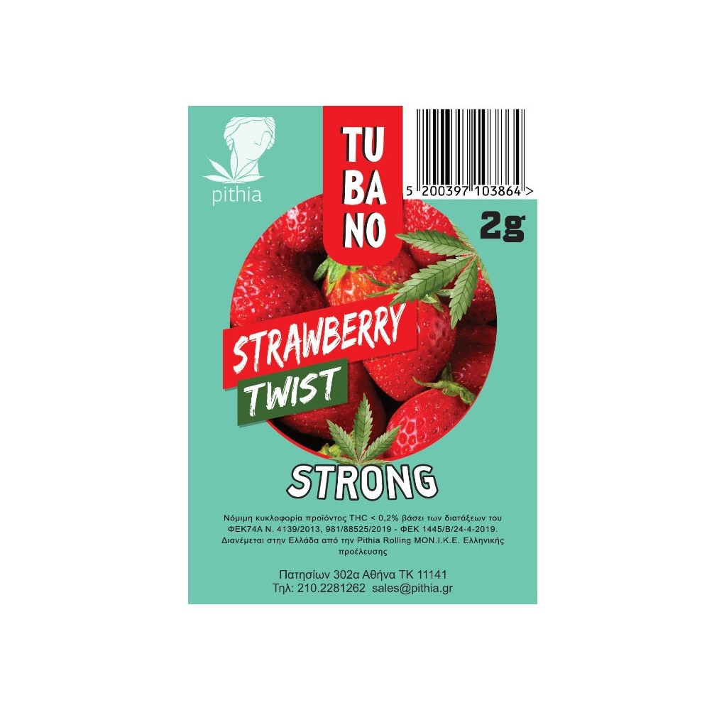 Pithia Tubano Strong CBD 2gr Strawberry Twist